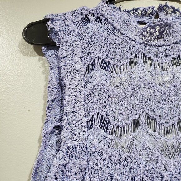 Intimately Free People Purple Lace Daydream Dress Backless High-Neck size Medium - Picture 5 of 12
